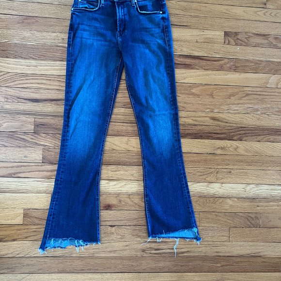 MOTHER The Insider Crop Step Fray Jeans 27 Perfect - Picture 3 of 6